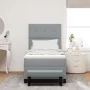 Cama con somier con colchón y banco gris claro 100x200 cm tela | Foro24.es | Tu tienda online para hogar, jardín y más Foro24.es