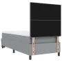 Cama con somier con colchón y banco gris claro 100x200 cm tela | Foro24.es | Tu tienda online para hogar, jardín y más Foro24.es