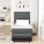 Cama con Box Spring con colchón y banco gris oscuro 100x200 cm tela | Foro24.es | Tu tienda online para hogar, jardín y más Foro24.es