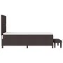Cama con somier con colchón & banco marrón oscuro 100x200 cm tela | Foro24.es | Tu tienda online para hogar, jardín y más Foro24.es