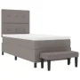 Cama con Somier con Colchón y Banco Taupe 100x200 cm Tela | Foro24.es | Tu tienda online para hogar, jardín y más Foro24.es