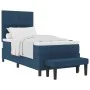 Cama Box Spring con Colchón y Banco Azul 100x200 cm Tela | Foro24.es | Tu tienda online para hogar, jardín y más Foro24.es