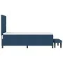 Cama Box Spring con Colchón y Banco Azul 100x200 cm Tela | Foro24.es | Tu tienda online para hogar, jardín y más Foro24.es