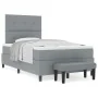 Cama con Base de Resortes con Colchón y Banco Gris Claro 120x200 cm Tela | Foro24.es | Tu tienda online para hogar, jardín y más Foro24.es