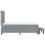 Cama con Base de Resortes con Colchón y Banco Gris Claro 120x200 cm Tela | Foro24.es | Tu tienda online para hogar, jardín y más Foro24.es
