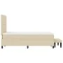 Cama Box Spring con Colchón y Banco Crema 120x200 cm Tela | Foro24.es | Tu tienda online para hogar, jardín y más Foro24.es