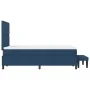 Cama con Box Spring y Colchón Azul 120x200 cm Tela by , Beds and slatted bases - Ref: Foro24-3344064, Price: 481,47 €, Discou...