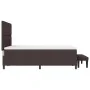 Cama tipo Box Spring con Colchón y Banco Marrón Oscuro 140x190 cm Tela | Foro24.es | Tu tienda online para hogar, jardín y más Foro24.es