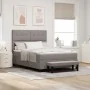 Cama con Box Spring con Colchón y Banco Taupe 140x190 cm Tela | Foro24.es | Tu tienda online para hogar, jardín y más Foro24.es