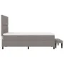 Cama con Box Spring con Colchón y Banco Taupe 140x190 cm Tela | Foro24.es | Tu tienda online para hogar, jardín y más Foro24.es