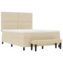 Cama Box Spring con Colchón y Banco Crema 140x190 cm Tela by , Beds and slatted bases - Ref: Foro24-3344070, Price: 537,49 €,...