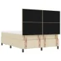 Cama Box Spring con Colchón y Banco Crema 140x190 cm Tela by , Beds and slatted bases - Ref: Foro24-3344070, Price: 537,49 €,...