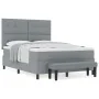 Cama con Somier con Colchón y Banco Gris Claro 140x200 cm Tela | Foro24.es | Tu tienda online para hogar, jardín y más Foro24.es