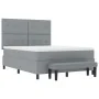 Cama con Box Spring con Colchón y Banco Gris Claro 160x200 cm Tela by , Beds and slatted bases - Ref: Foro24-3344079, Price: ...
