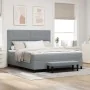 Cama de muelles con colchón y banco gris claro 180x200 cm tela | Foro24.es | Tu tienda online para hogar, jardín y más Foro24.es
