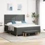 Cama Box Spring con Colchón y Banco Gris Oscuro 180x200 cm Tela | Foro24.es | Tu tienda online para hogar, jardín y más Foro24.es