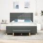 Cama Box Spring con Colchón y Banco Gris Oscuro 180x200 cm Tela | Foro24.es | Tu tienda online para hogar, jardín y más Foro24.es