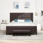 Cama con somier y colchón & banco marrón oscuro 180x200 cm Tela von , Betten und Lattenroste - Ref: Foro24-3344089, Preis: 66...