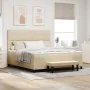 Cama Box Spring con Colchón y Banco Color Crema 180x200 cm Tela by , Beds and slatted bases - Ref: Foro24-3344091, Price: 682...