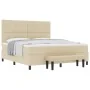 Cama Box Spring con Colchón y Banco Color Crema 180x200 cm Tela by , Beds and slatted bases - Ref: Foro24-3344091, Price: 682...