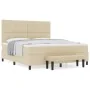 Cama Box Spring con Colchón y Banco Color Crema 180x200 cm Tela by , Beds and slatted bases - Ref: Foro24-3344091, Price: 682...