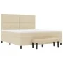 Cama Box Spring con Colchón y Banco Color Crema 180x200 cm Tela by , Beds and slatted bases - Ref: Foro24-3344091, Price: 682...