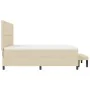 Cama Box Spring con Colchón y Banco Color Crema 180x200 cm Tela by , Beds and slatted bases - Ref: Foro24-3344091, Price: 682...