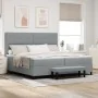 Cama con Muelles, Colchón y Banco Gris Claro 200x200 cm Tela | Foro24.es | Tu tienda online para hogar, jardín y más Foro24.es