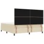 Cama Box Spring con Colchón y Banco Color Crema 180x200 cm Tela by , Beds and slatted bases - Ref: Foro24-3344091, Price: 682...