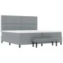Cama con Muelles, Colchón y Banco Gris Claro 200x200 cm Tela | Foro24.es | Tu tienda online para hogar, jardín y más Foro24.es