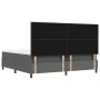 Cama con somier de con colchón y banco gris oscuro 200x200 cm tela by , Beds and slatted bases - Ref: Foro24-3344094, Price: ...
