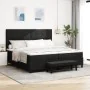 Cama con Base y Colchón Negra 200x200 cm Tela | Foro24.es | Tu tienda online para hogar, jardín y más Foro24.es