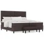 Cama con Box Spring con Colchón y Banco Marrón Oscuro 200x200 cm Tela de , Camas y somieres - Ref: Foro24-3344096, Precio: 78...