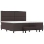 Cama con Box Spring con Colchón y Banco Marrón Oscuro 200x200 cm Tela de , Camas y somieres - Ref: Foro24-3344096, Precio: 78...