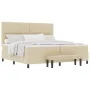 Cama con somier con colchón y banco crema 200x200 cm Tela | Foro24.es | Tu tienda online para hogar, jardín y más Foro24.es