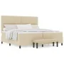 Cama con somier con colchón y banco crema 200x200 cm Tela | Foro24.es | Tu tienda online para hogar, jardín y más Foro24.es