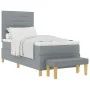 Cama con Somier con Colchón y Banco Gris Claro 90x200 cm Tela | Foro24.es | Tu tienda online para hogar, jardín y más Foro24.es