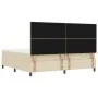 Cama con somier con colchón y banco crema 200x200 cm Tela | Foro24.es | Tu tienda online para hogar, jardín y más Foro24.es