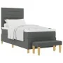 Cama con Somier y Banco Gris Oscuro 90x200 cm Tela | Foro24.es | Tu tienda online para hogar, jardín y más Foro24.es