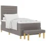 Cama con Somier con Colchón y Banco Taupe 90x200 cm Tela by , Beds and slatted bases - Ref: Foro24-3344195, Price: 409,06 €, ...