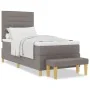 Cama con Somier con Colchón y Banco Taupe 90x200 cm Tela by , Beds and slatted bases - Ref: Foro24-3344195, Price: 409,06 €, ...