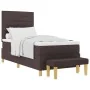 Cama con Sommier con Colchón y Banco Marrón Oscuro 100x200 cm Tela | Foro24.es | Tu tienda online para hogar, jardín y más Foro24.es