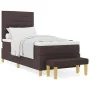 Cama con Sommier con Colchón y Banco Marrón Oscuro 100x200 cm Tela | Foro24.es | Tu tienda online para hogar, jardín y más Foro24.es