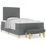 Cama con Box Spring y Banco Gris Oscuro 120x200 cm Tela | Foro24.es | Tu tienda online para hogar, jardín y más Foro24.es