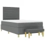 Cama con Box Spring y Banco Gris Oscuro 120x200 cm Tela | Foro24.es | Tu tienda online para hogar, jardín y más Foro24.es