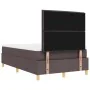 Cama Box Spring con Colchón y Banco Marrón Oscuro 120x200 cm Tela | Foro24.es | Tu tienda online para hogar, jardín y más Foro24.es