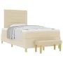 Cama de Somier con Colchón y Banco Crema 120x200 cm Tela | Foro24.es | Tu tienda online para hogar, jardín y más Foro24.es