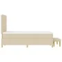 Cama de Somier con Colchón y Banco Crema 120x200 cm Tela | Foro24.es | Tu tienda online para hogar, jardín y más Foro24.es