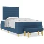 Cama con Sommier y Banco Azul 120x200 cm Tela de , Camas y somieres - Ref: Foro24-3344218, Precio: 465,97 €, Descuento: %