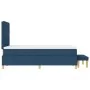 Cama con Sommier y Banco Azul 120x200 cm Tela de , Camas y somieres - Ref: Foro24-3344218, Precio: 465,97 €, Descuento: %